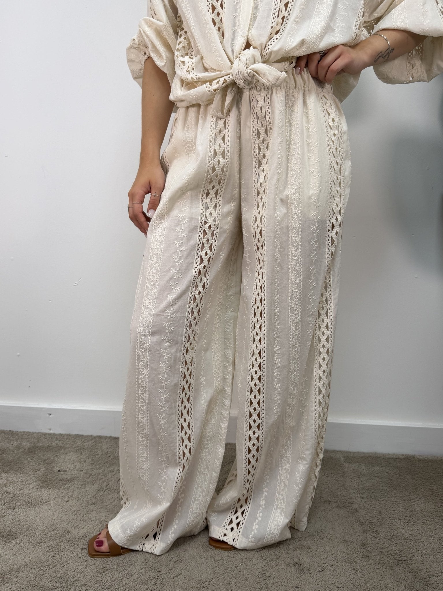 Pantalone in cotone e sangallo HaveOne - GiuGiò | Shop online