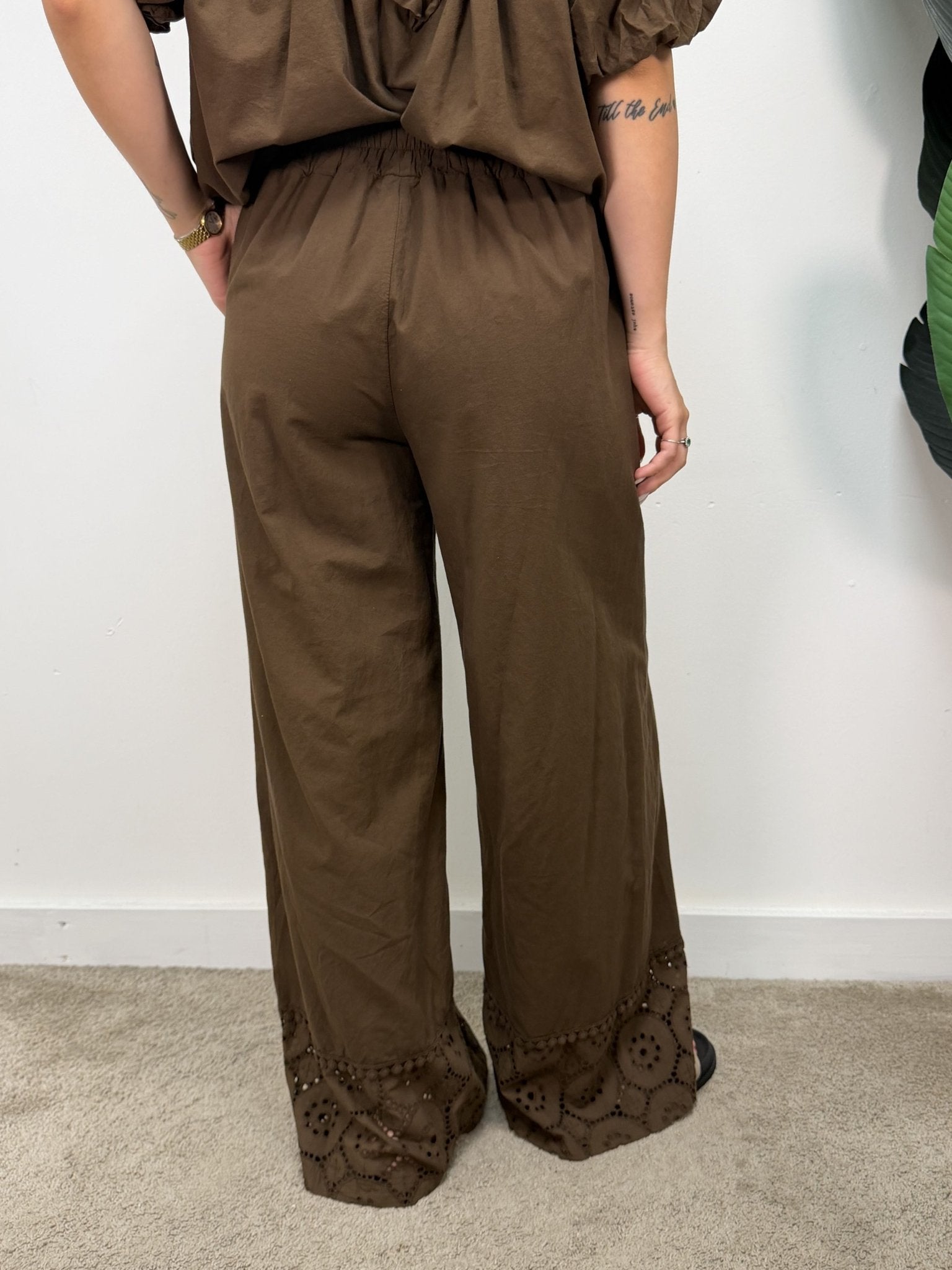 Pantalone in cotone fondo macramè MyD - GiuGiò | Shop online