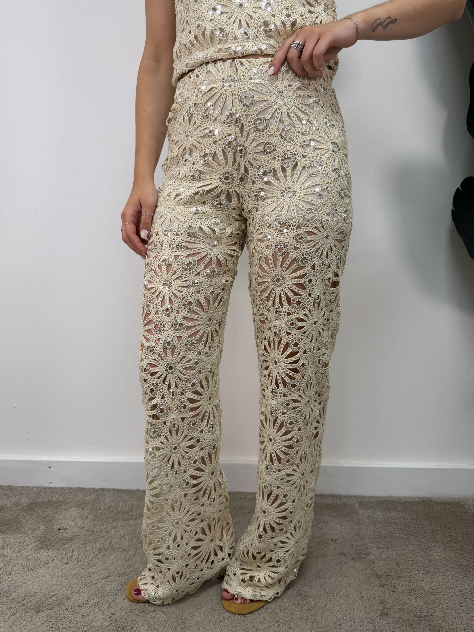 Pantalone in crochet e paillettes HaveOne - GiuGiò | Shop online