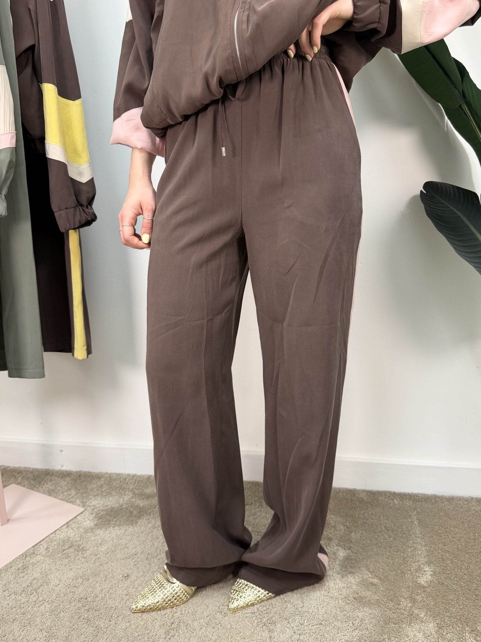 Pantalone in cupro banda laterale Tensione In - GiuGiò | Shop online