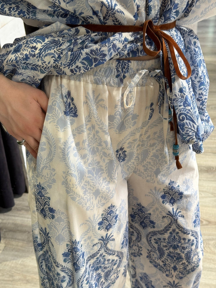 Pantalone in mussola stampa floreale Zahjr - GiuGiò | Shop online