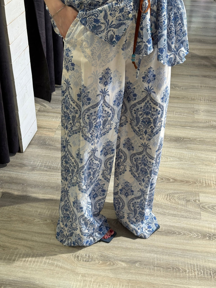 Pantalone in mussola stampa floreale Zahjr - GiuGiò | Shop online