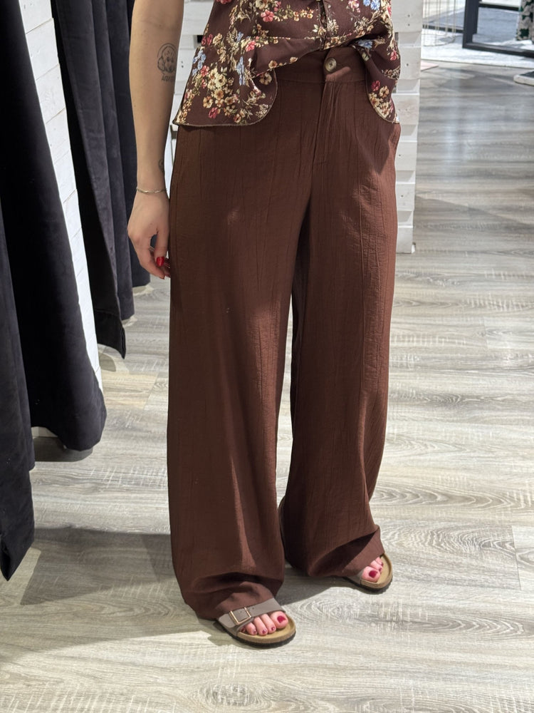 Pantalone in viscosa mod. gamba dritta Tensione In - GiuGiò | Shop online