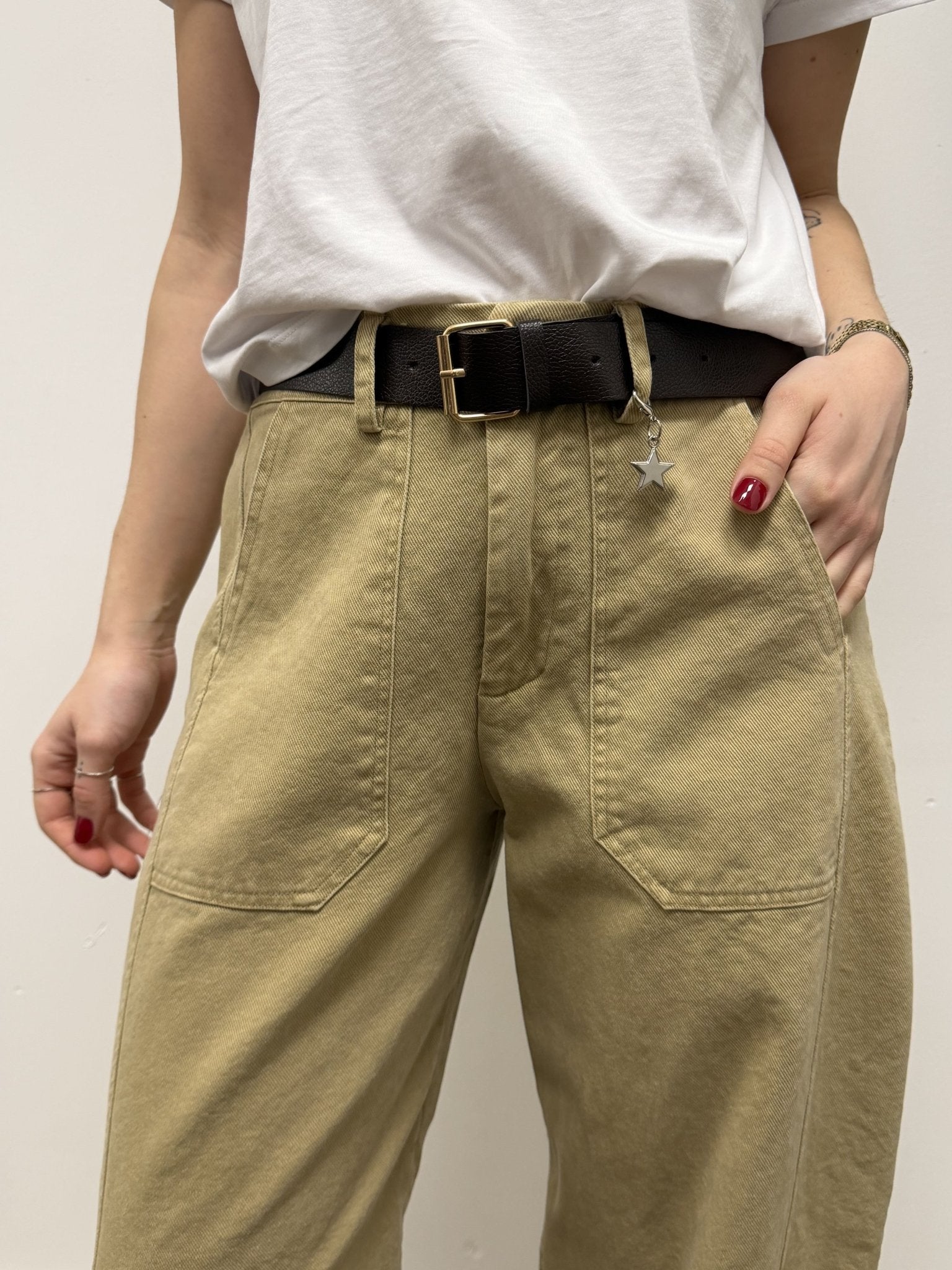 Pantalone mod. stellina in denim tinto in capo Susy Mix - GiuGiò | Shop online