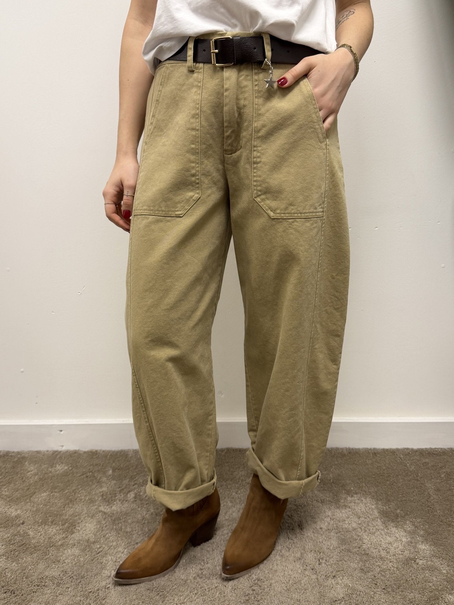 Pantalone mod. stellina in denim tinto in capo Susy Mix - GiuGiò | Shop online