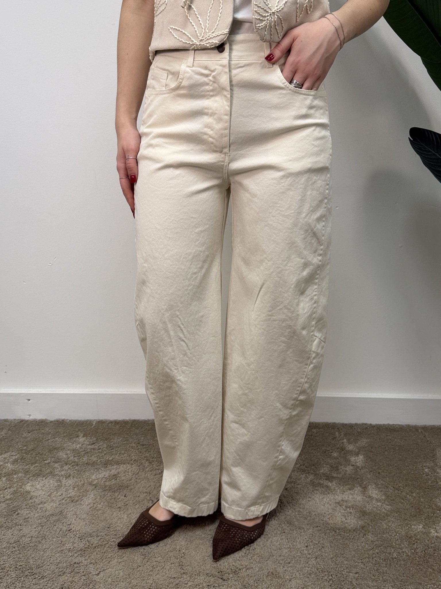 Pantalone ovetto in cotone Susy Mix - GiuGiò | Shop online