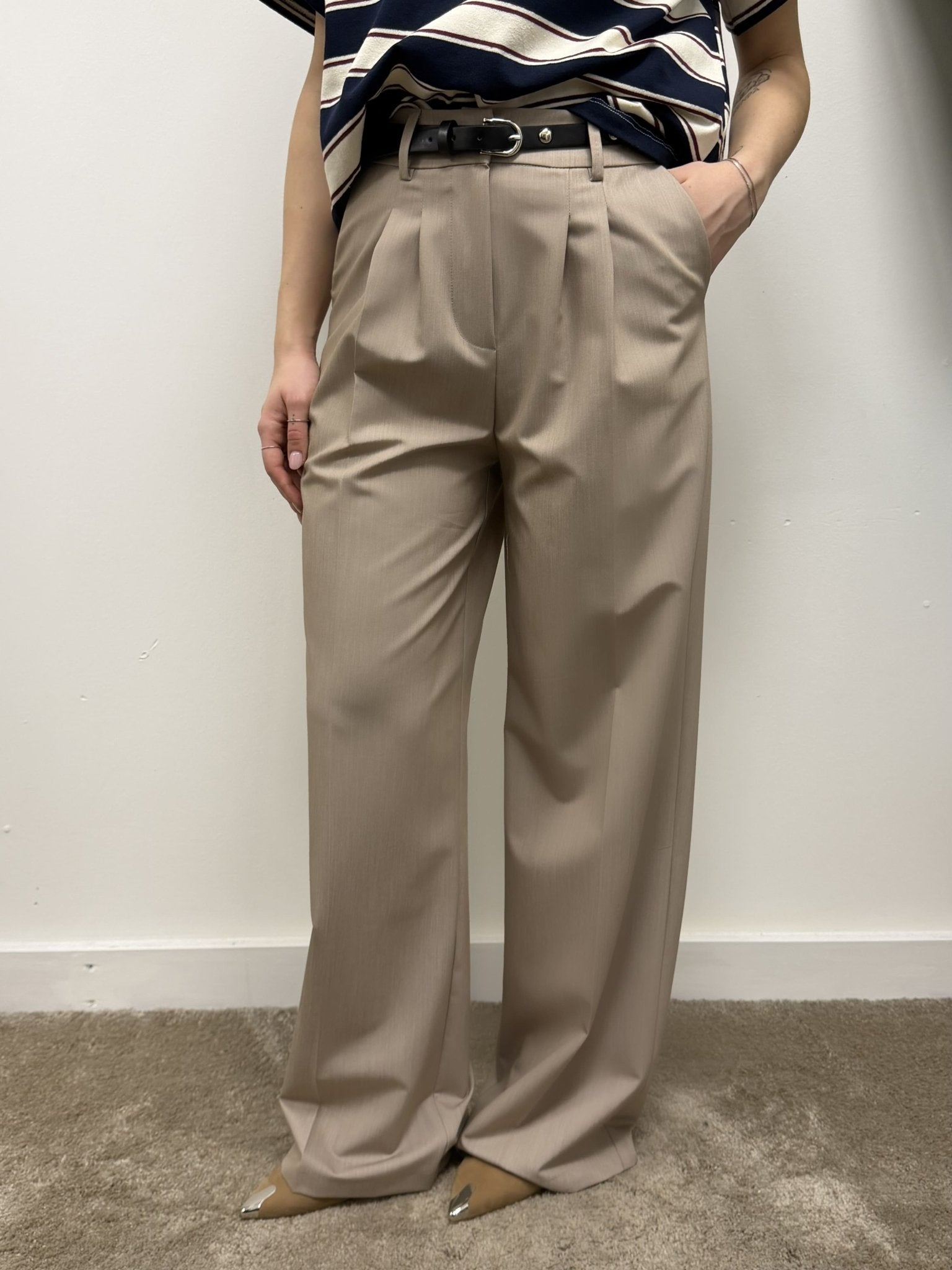 Pantalone palazzo con pinces MyD - GiuGiò | Shop online