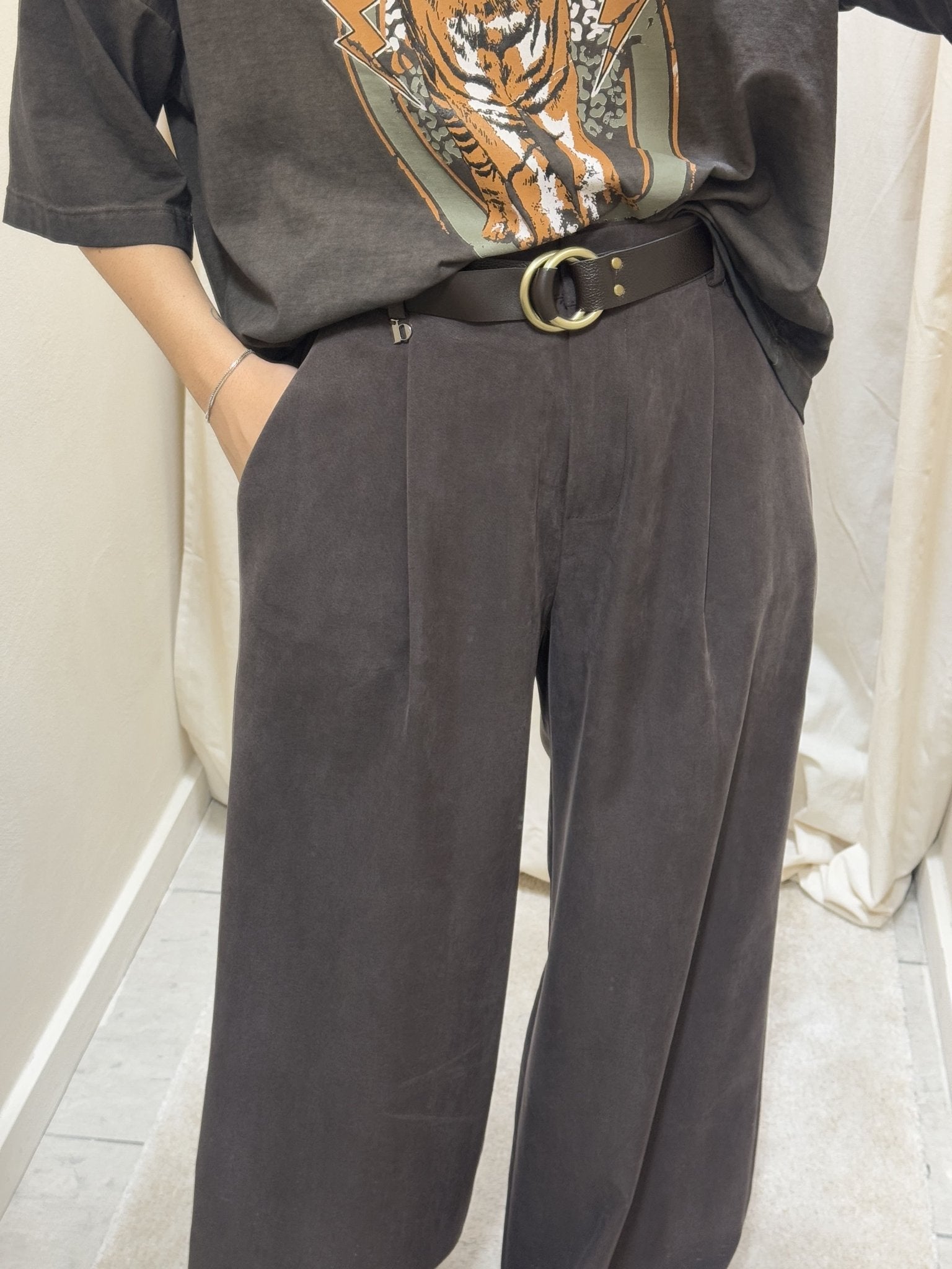Pantalone palazzo manopesca Dixie - GiuGiò | Shop online