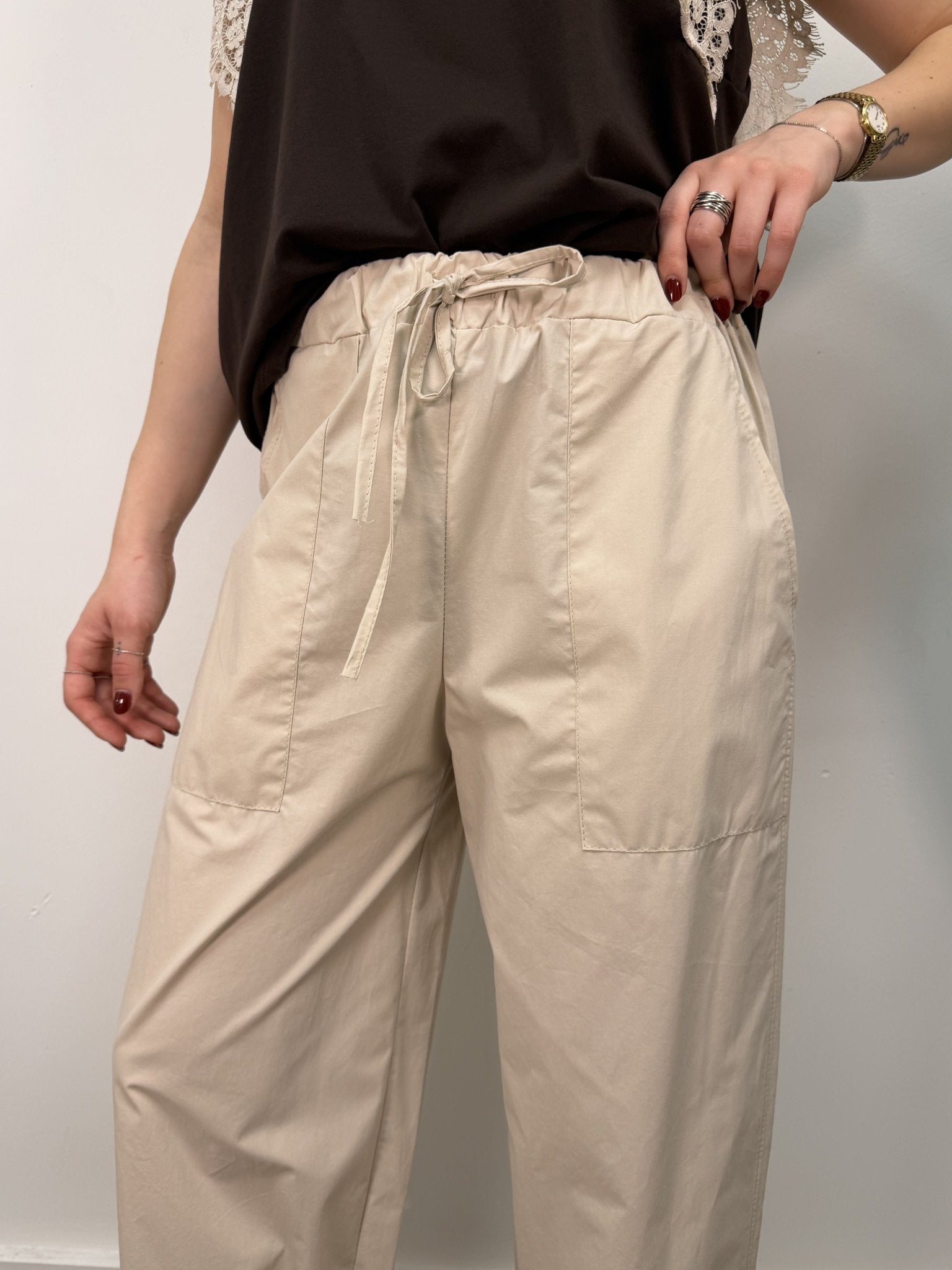 Pantalone parachute con elastico in vita MyD - GiuGiò | Shop online