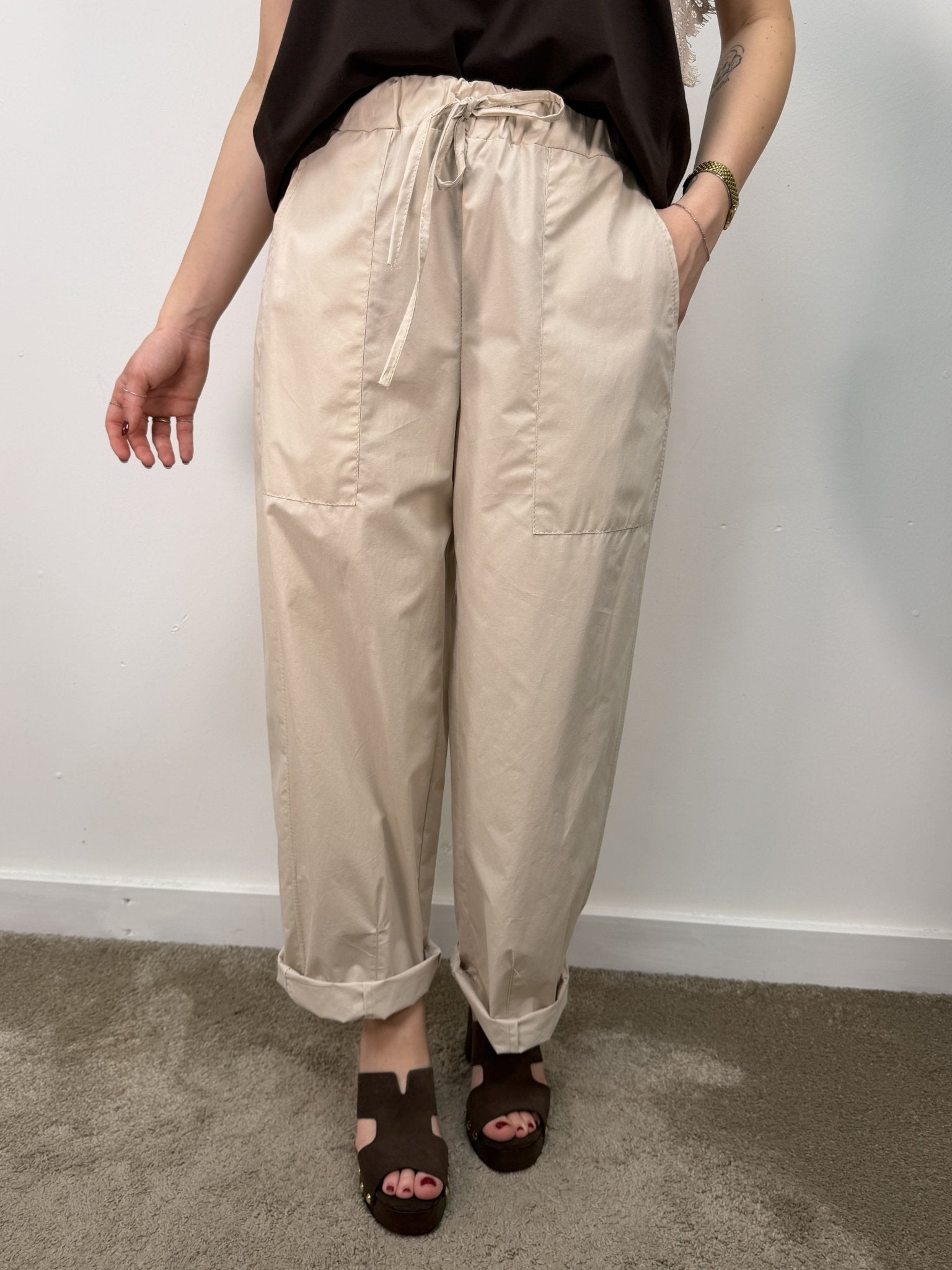 Pantalone parachute con elastico in vita MyD - GiuGiò | Shop online