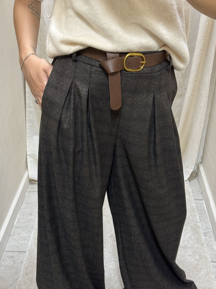 Pantalone principe di Galles gamba ampia Susy Mix - GiuGiò | Shop online