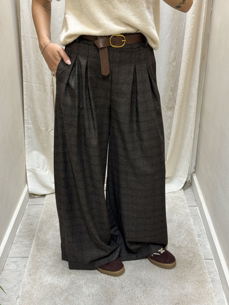 Pantalone principe di Galles gamba ampia Susy Mix - GiuGiò | Shop online