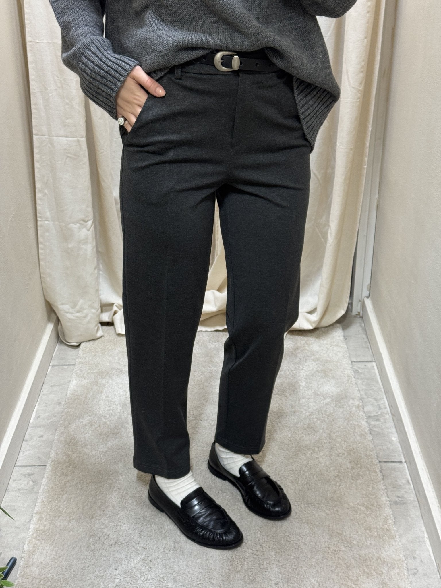 Pantalone sigaretta in punto milano Tensione In - GiuGiò | Shop online