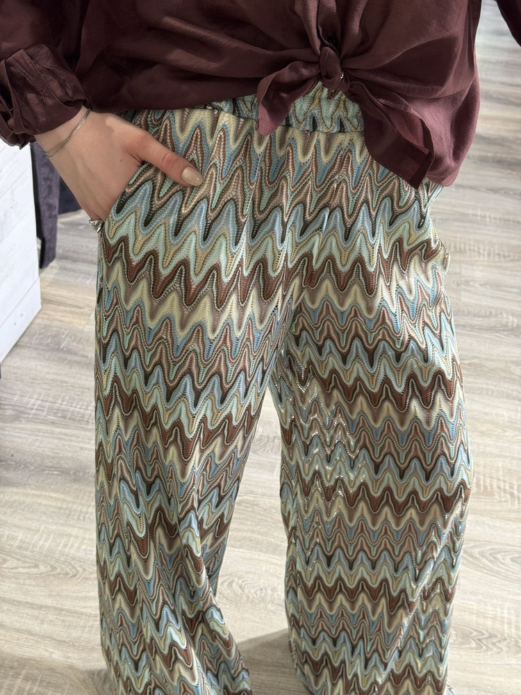 Pantalone stampa geometrica mod. palazzo Tensione In - GiuGiò | Shop online