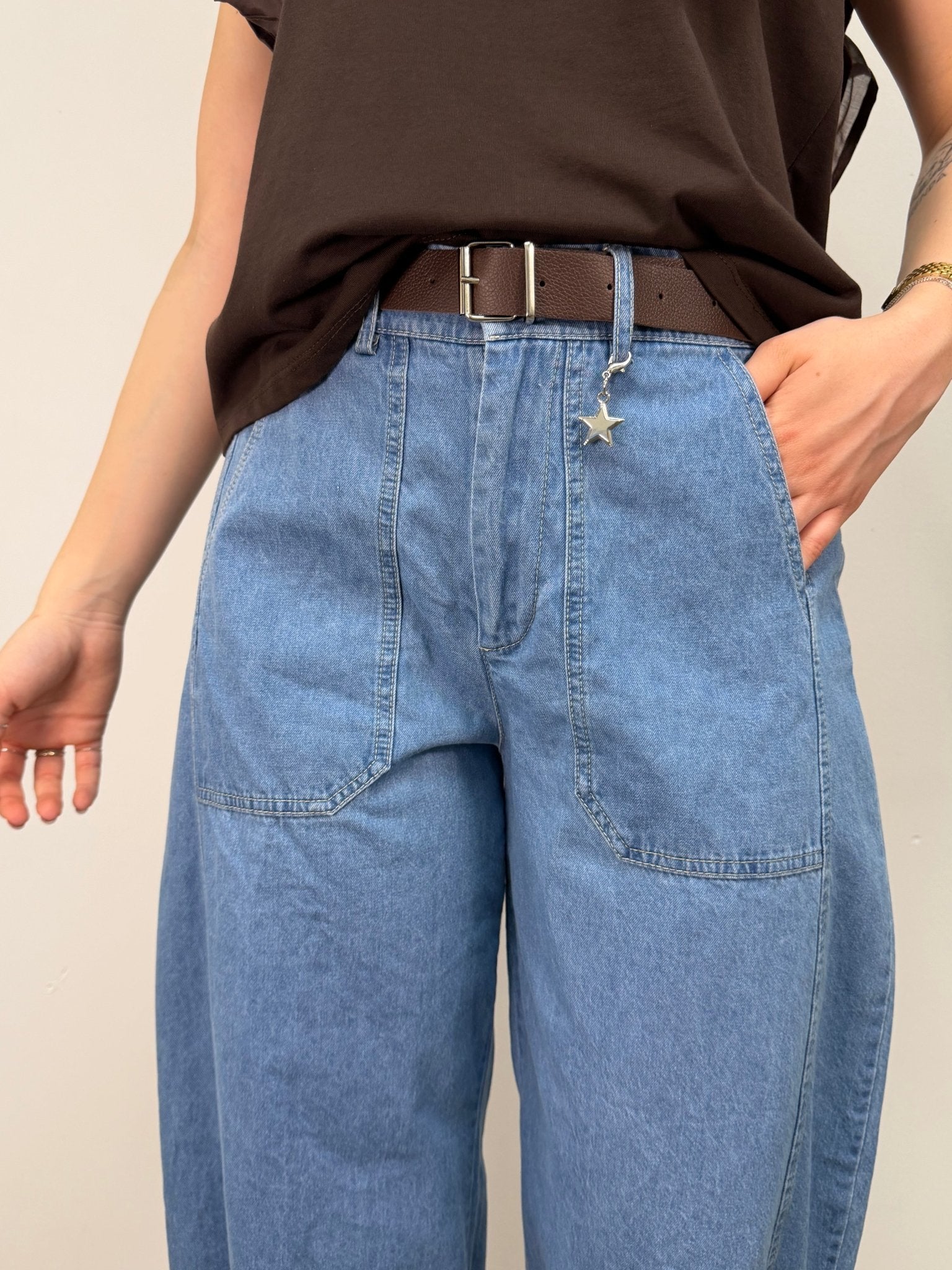 Pantalone stellina in denim Susy Mix - GiuGiò | Shop online