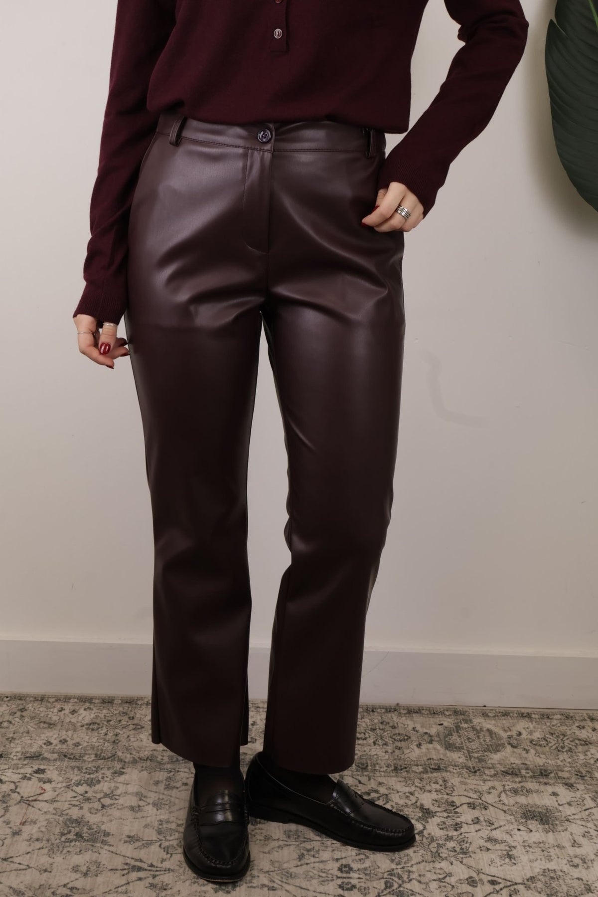 Pantalone trombetta ecopelle Tensione In - GiuGiò | Shop online