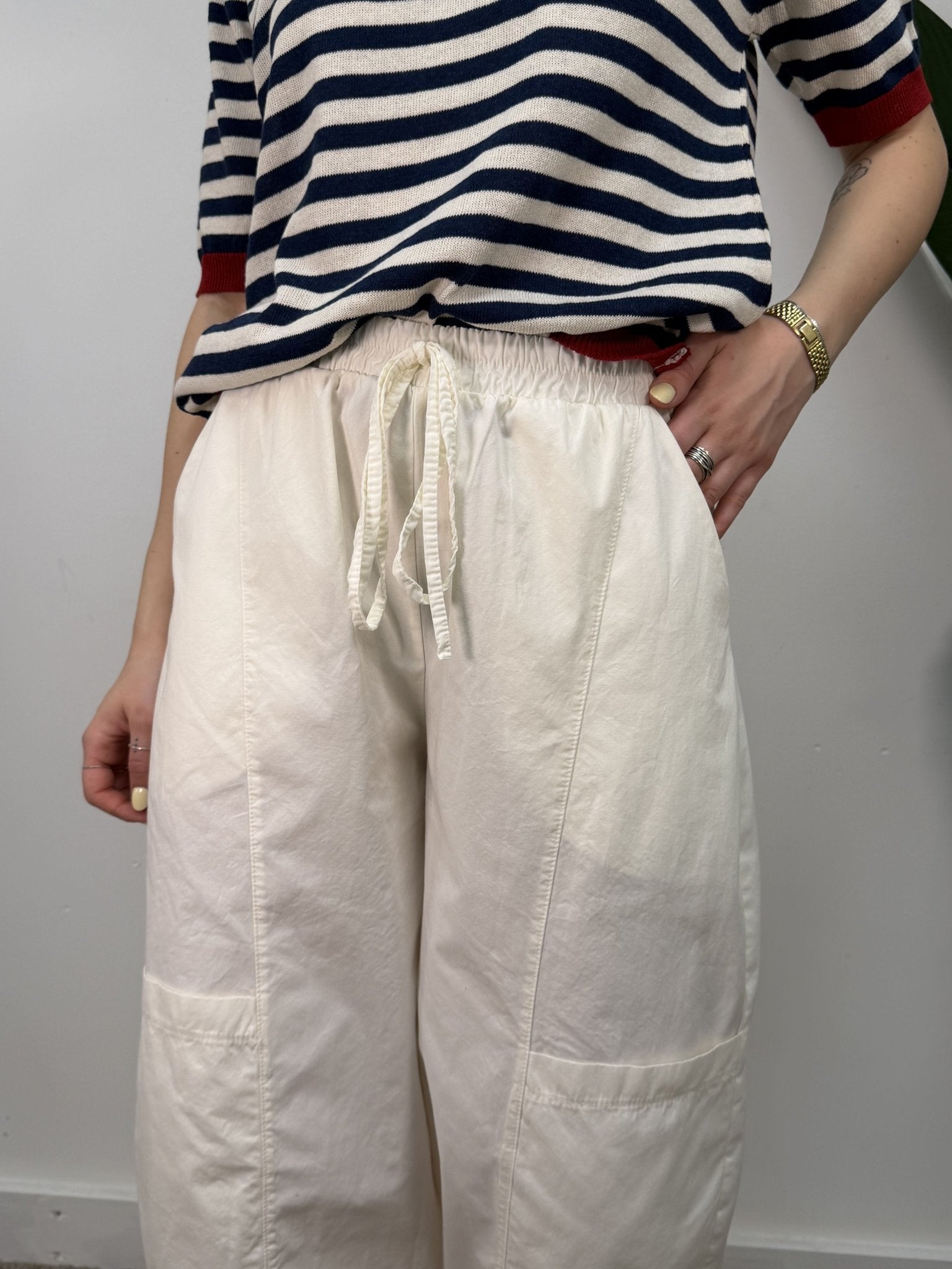 Pantalone worker barrel in cotone Susy Mix - GiuGiò | Shop online
