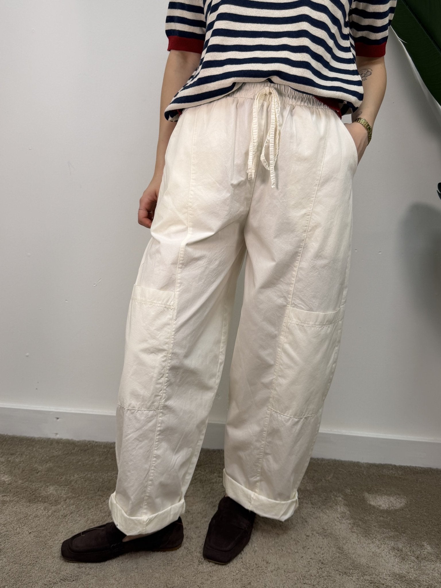 Pantalone worker barrel in cotone Susy Mix - GiuGiò | Shop online