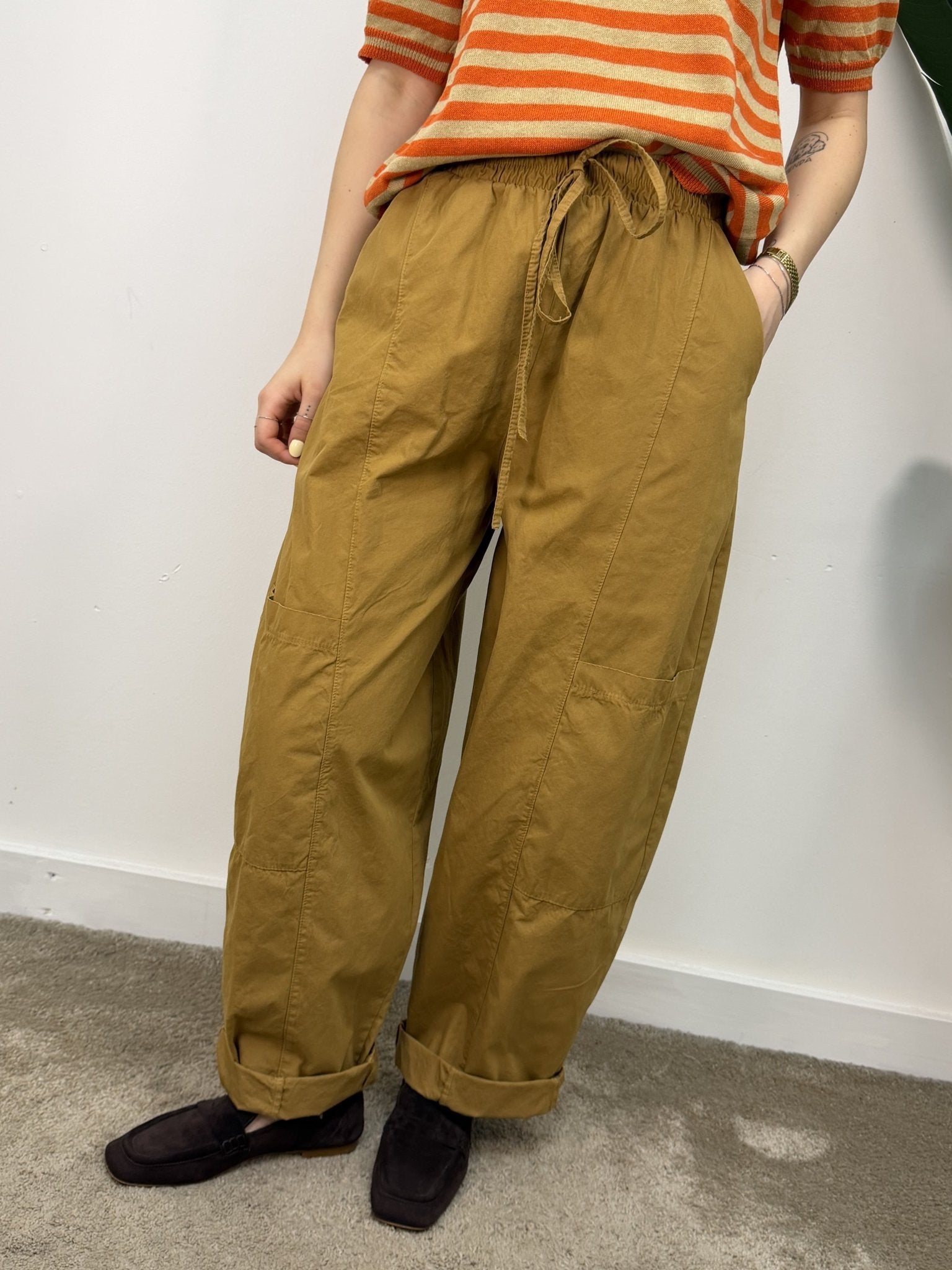 Pantalone worker barrel in cotone Susy Mix - GiuGiò | Shop online