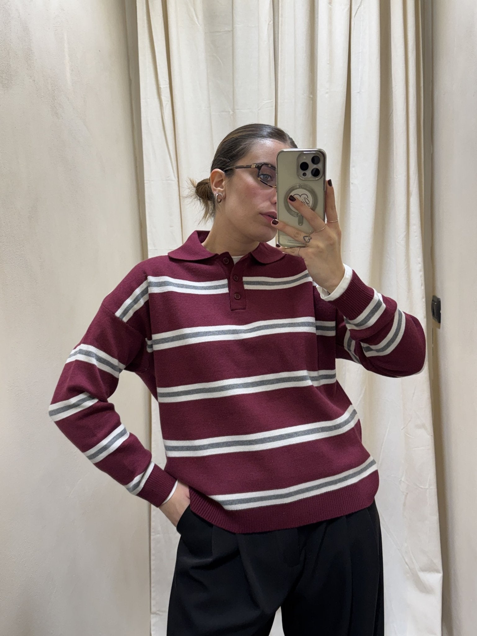 Polo over jacquard righe HaveOne - GiuGiò | Shop online