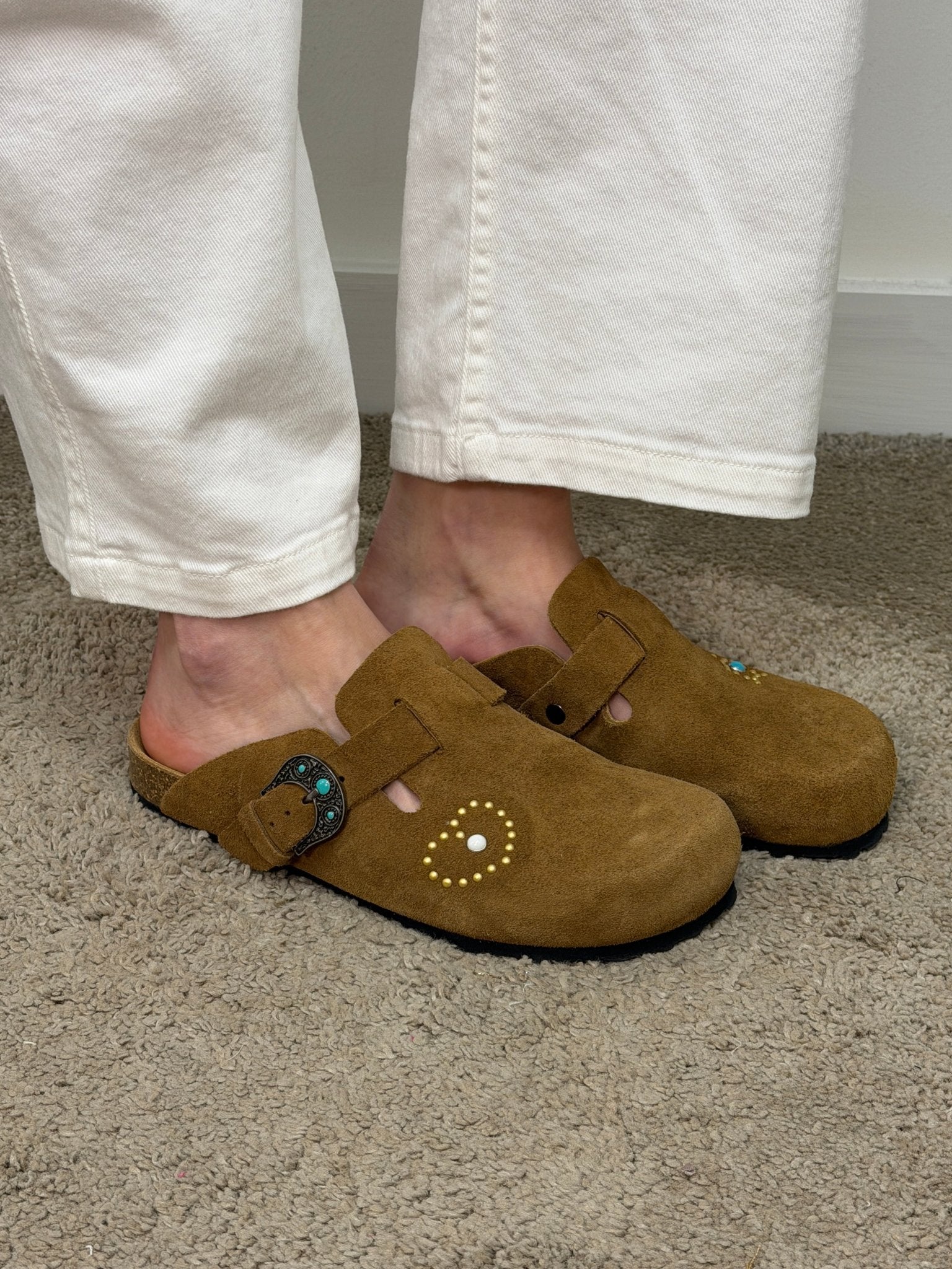 Sabot Twins in suede con cuore e stella Taji - GiuGiò | Shop online