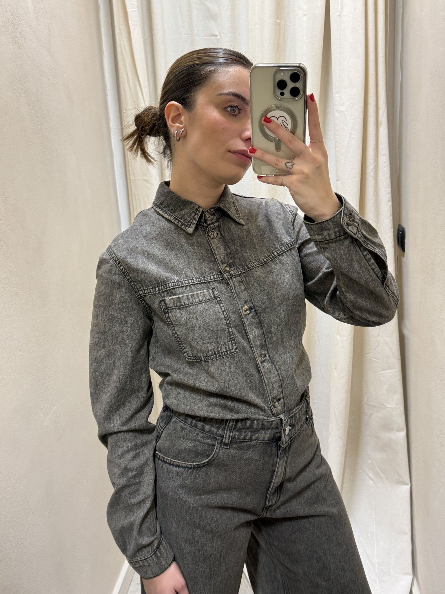 Salopette in denim grey HaveOne - GiuGiò | Shop online