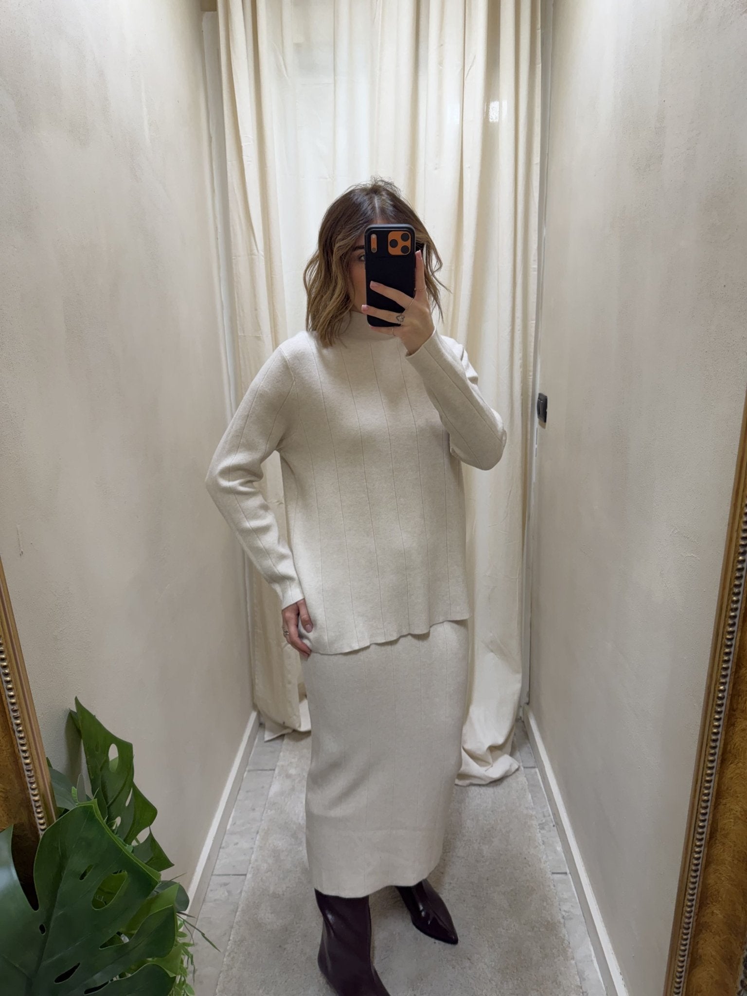 Set coordinato maglione + gonna longuette in maglia Susy Mix - GiuGiò | Shop online