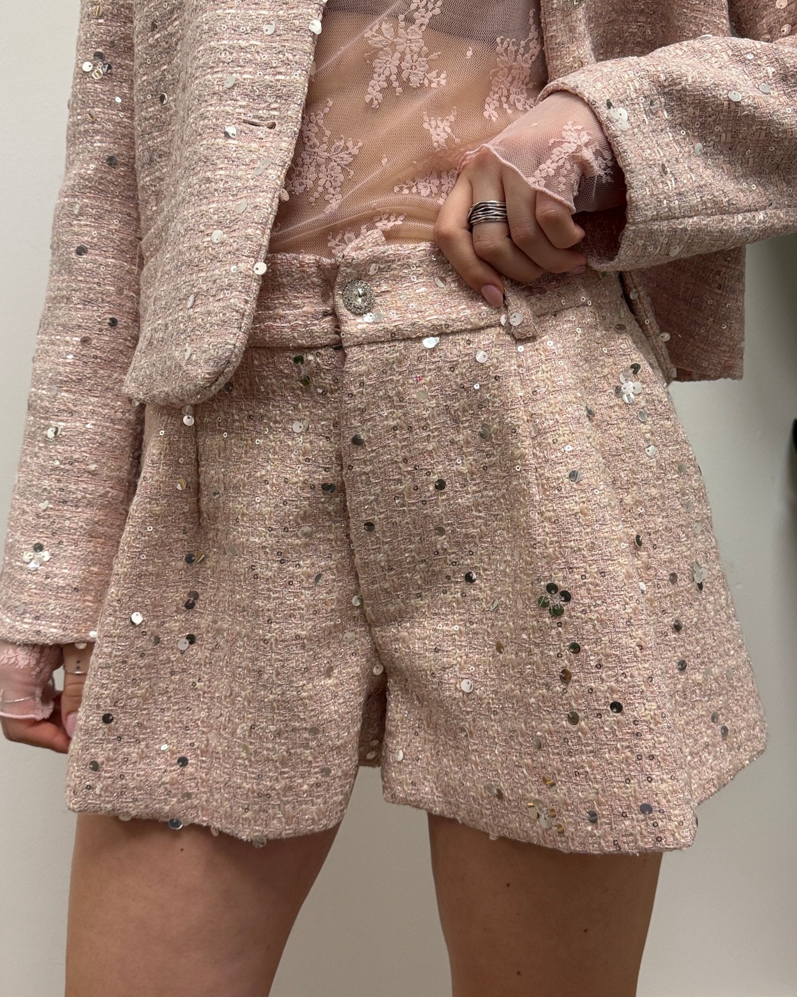 Short farfalla bottone gioiello e paillettes VICOLO - GiuGiò | Shop online