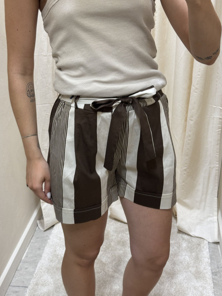 Short in cotone rigato con fusciacca Myd - GiuGiò | Shop online