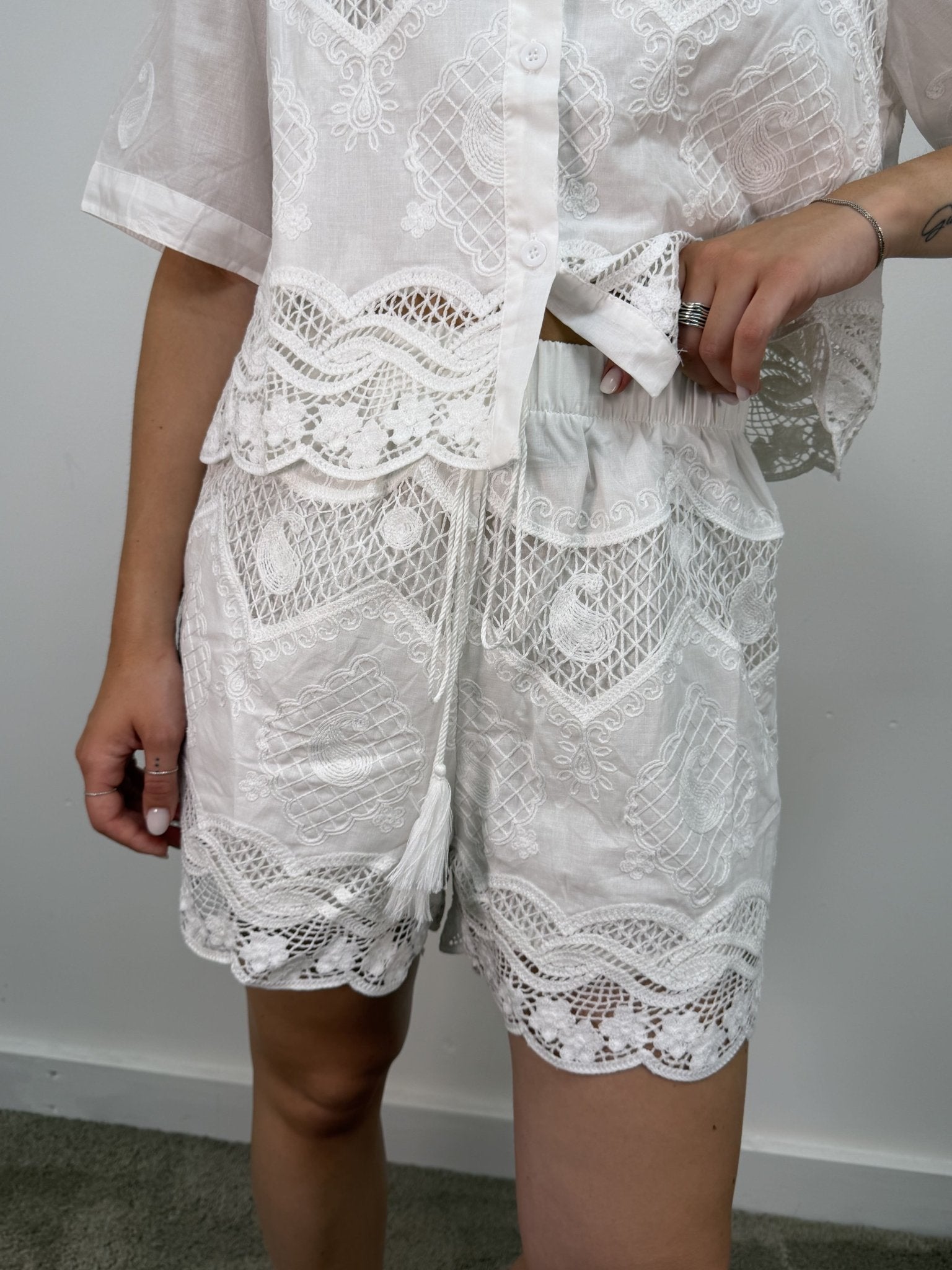 Shorts in cotone macramè MyD - GiuGiò | Shop online
