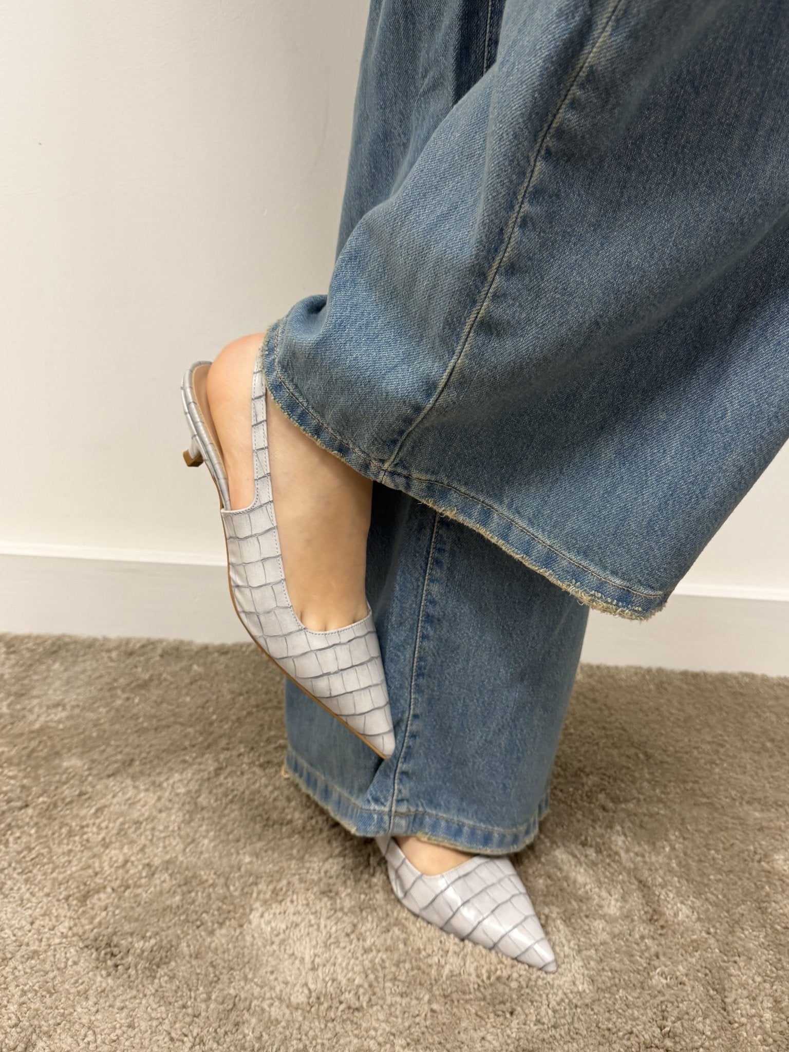 Slingback in ecopelle effetto cocco Divine Follie - GiuGiò | Shop online