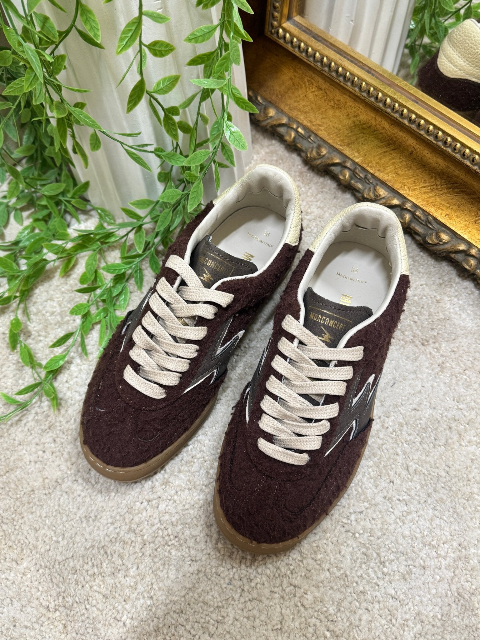 Sneaker master club in panno casentino cioccolato Moaconcept - GiuGiò | Shop online