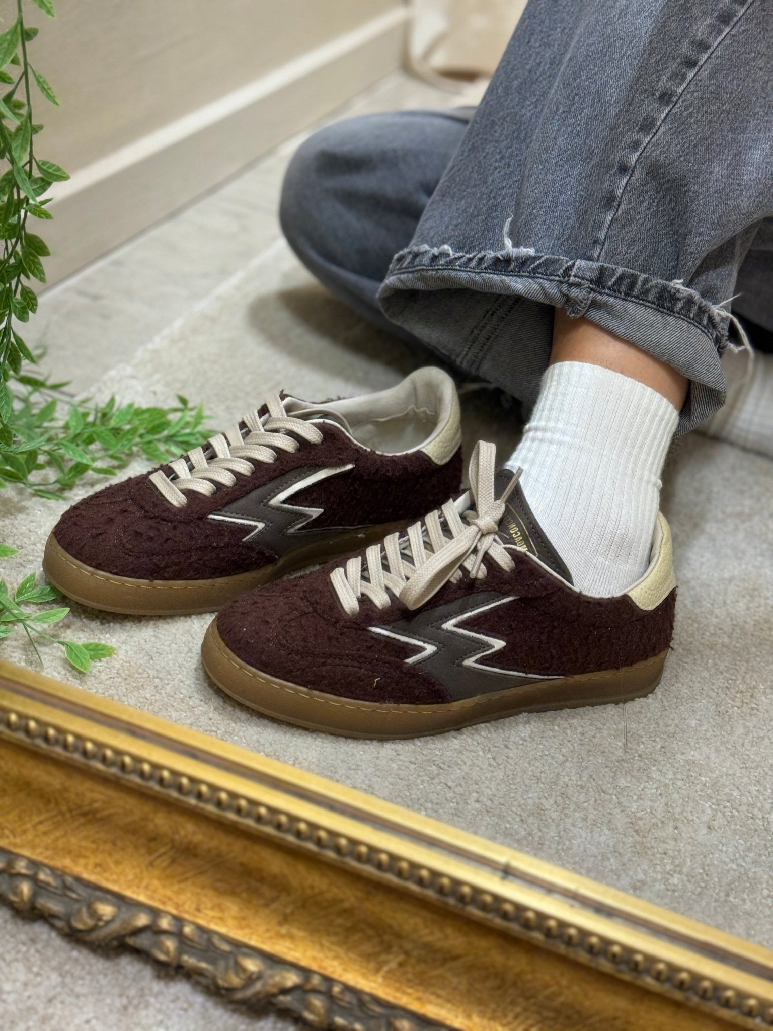 Sneaker master club in panno casentino cioccolato Moaconcept - GiuGiò | Shop online