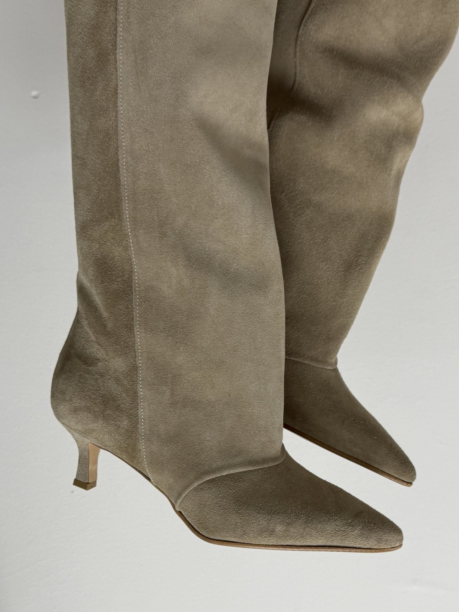 Stivale alto in camoscio tacco kitten Divine Follie - GiuGiò | Shop online