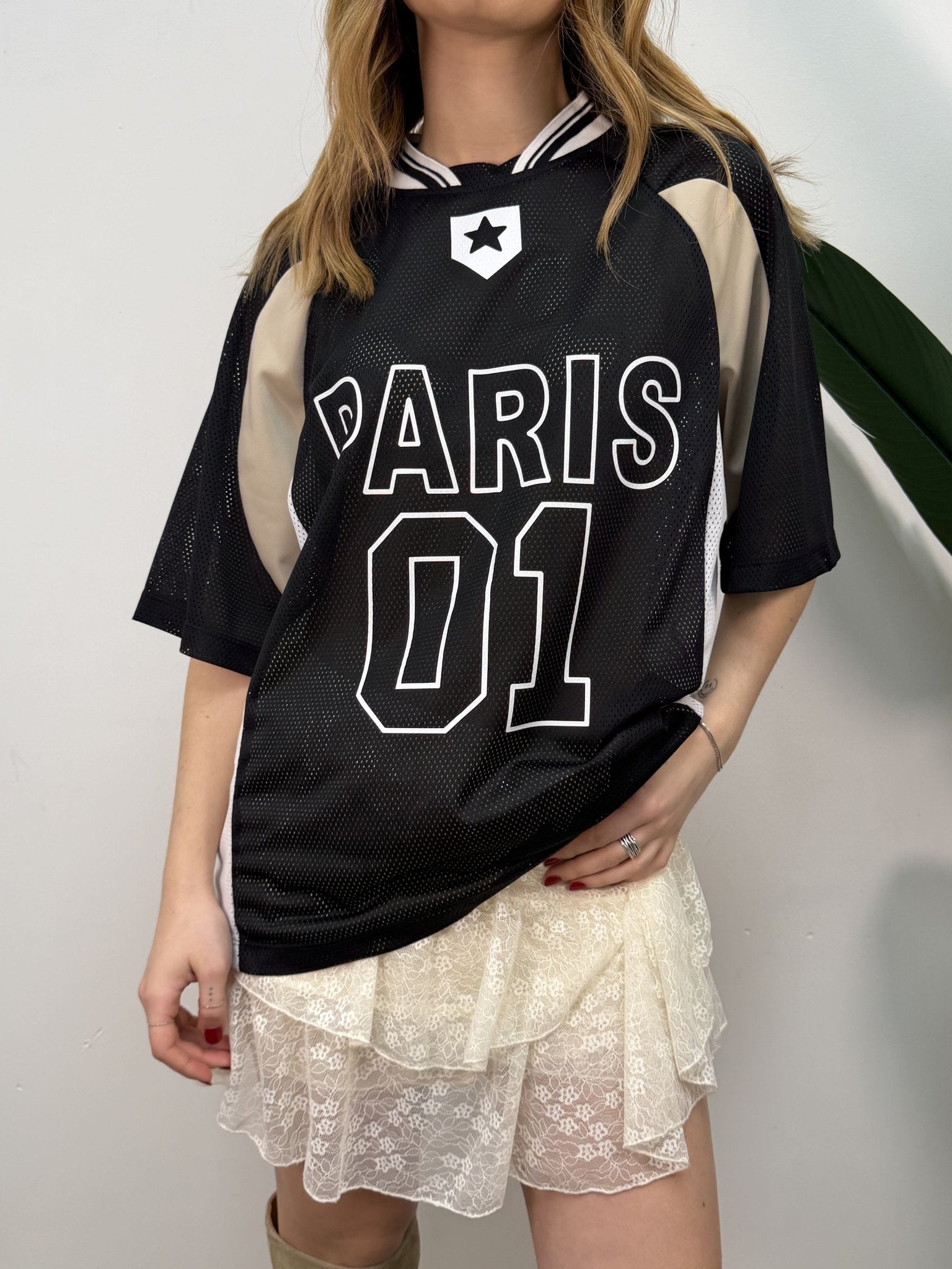 T-Shirt basket over in rete VICOLO - GiuGiò | Shop online