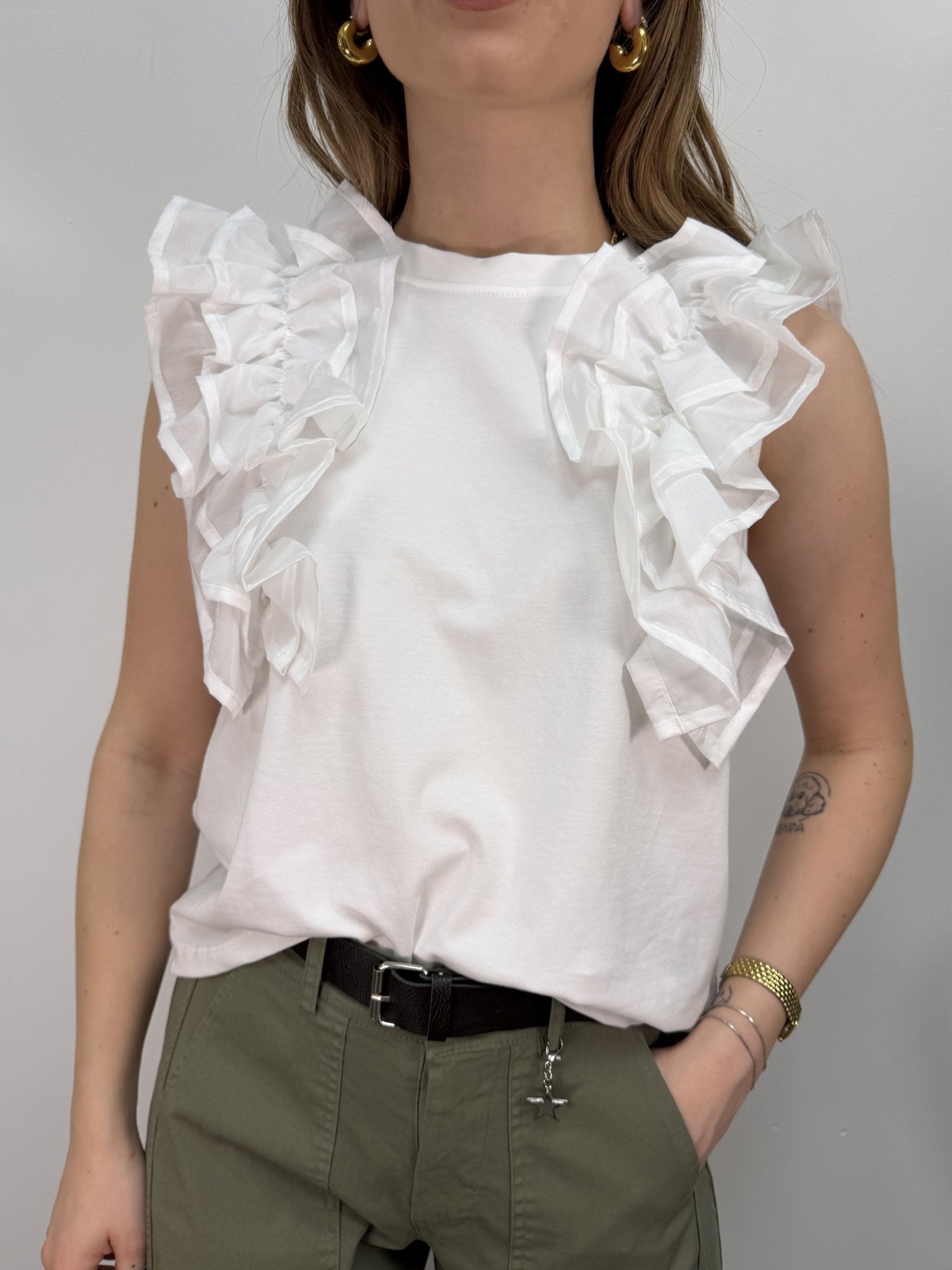 T-shirt con rouches giromanica MyD - GiuGiò | Shop online