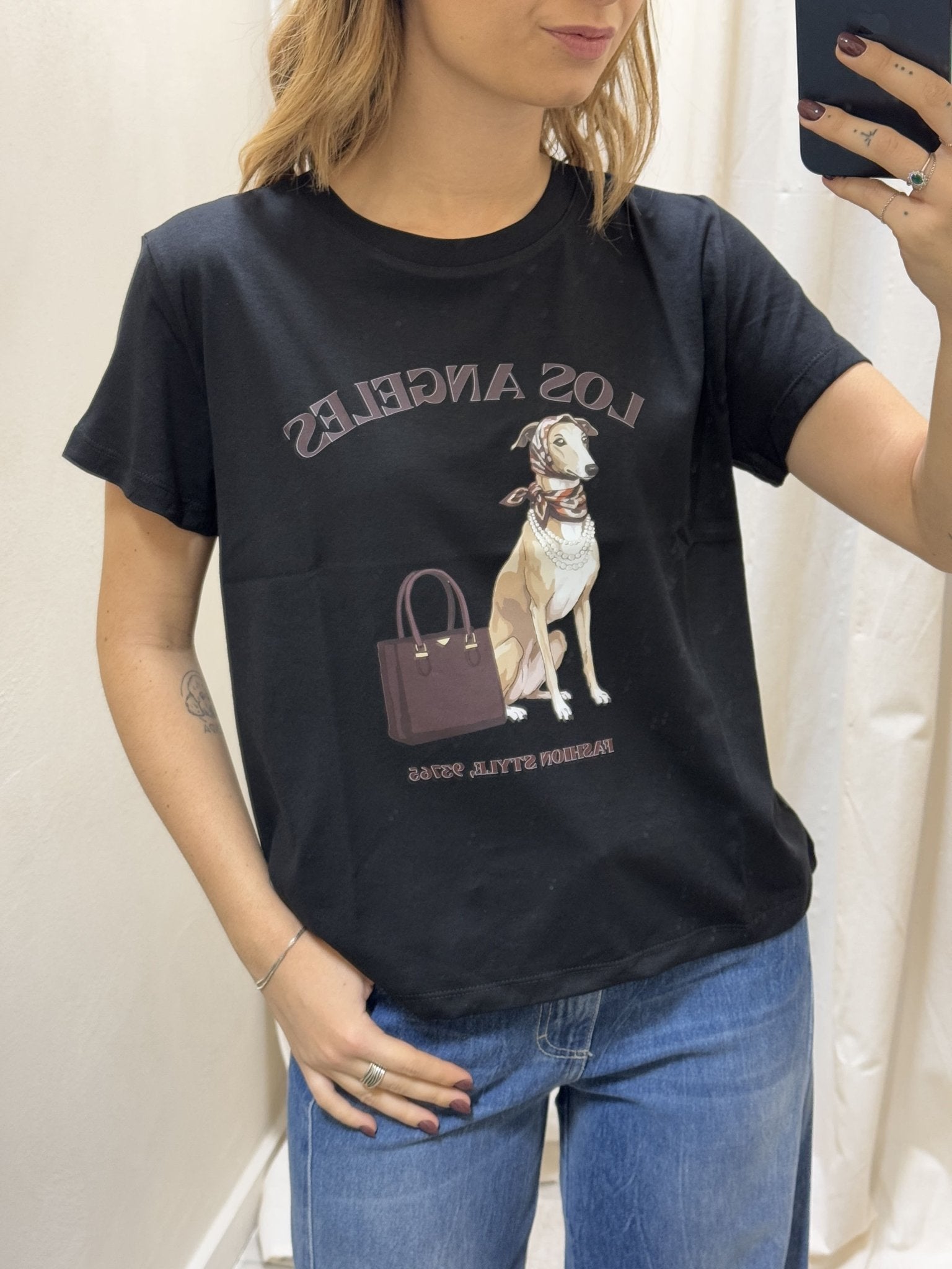 T-shirt con stampa levriero Susy Mix - GiuGiò | Shop online