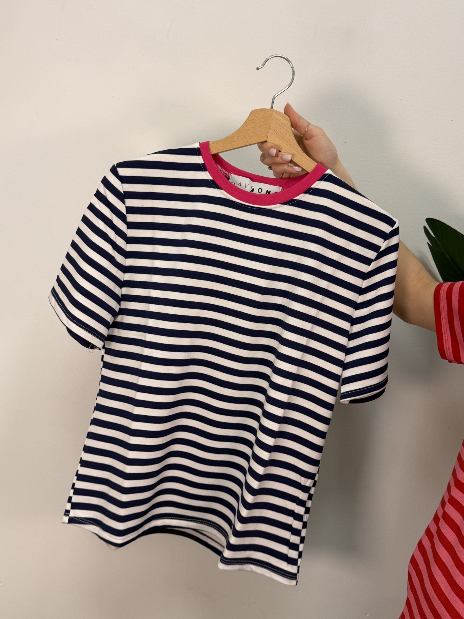 T-Shirt girocollo in cotone rigata HaveOne - GiuGiò | Shop online