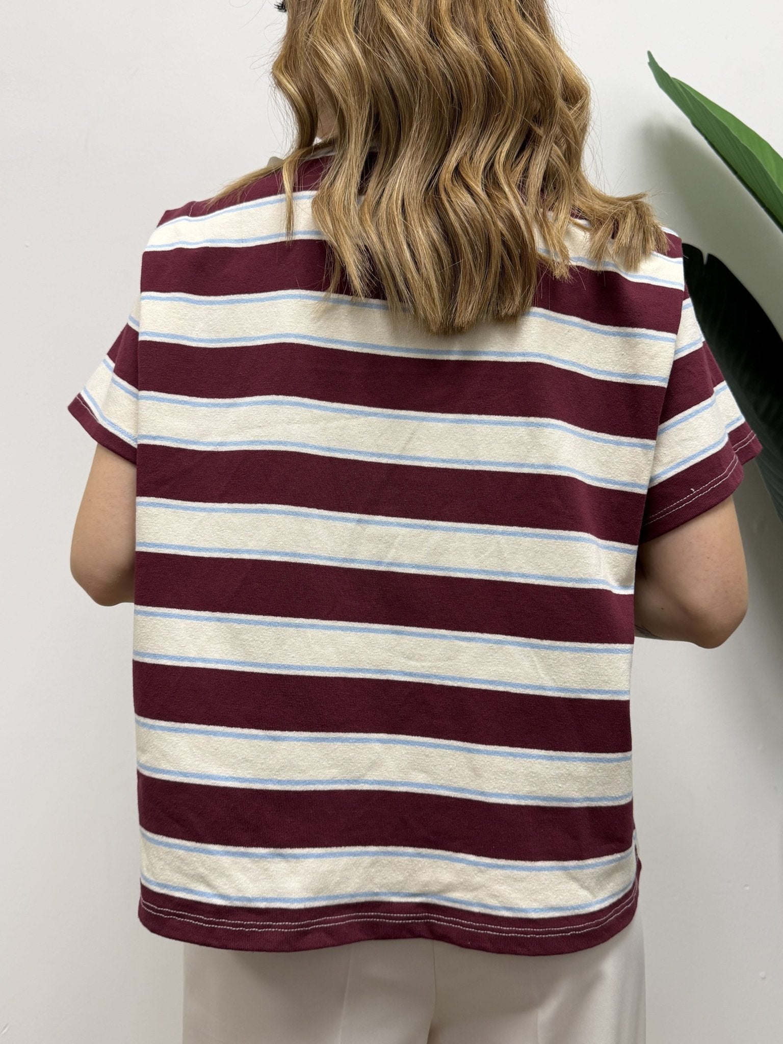 T-shirt girocollo in cotone rigata MyD - GiuGiò | Shop online