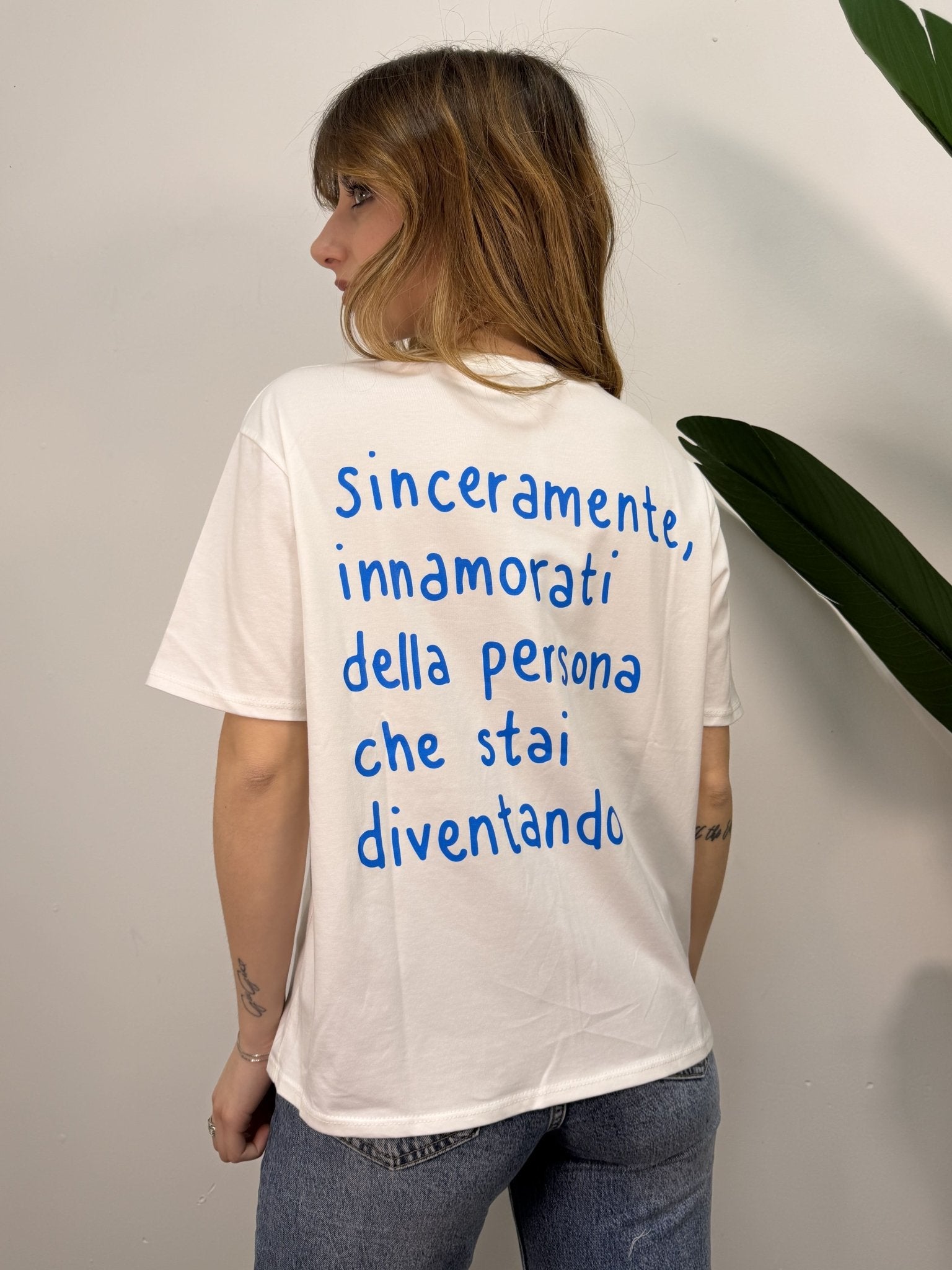 T-Shirt girocollo in cotone stampa Sinceramente x Susy Mix - GiuGiò | Shop online