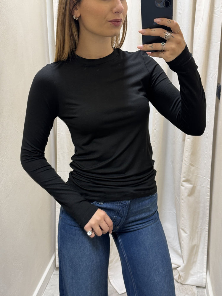 T-Shirt girocollo manica lunga in viscosa Dixie - GiuGiò | Shop online