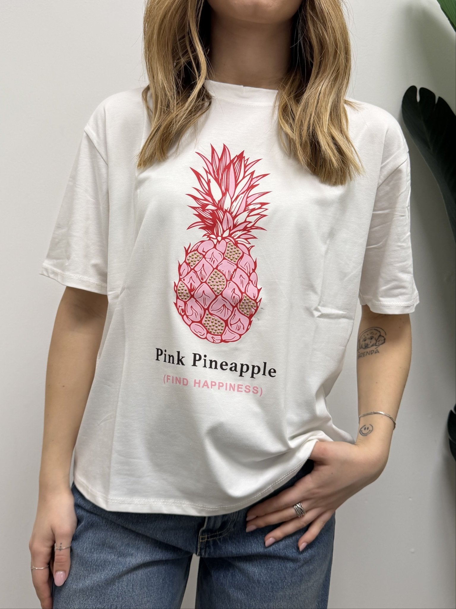 T-Shirt girocollo stampa ananas Susy Mix - GiuGiò | Shop online