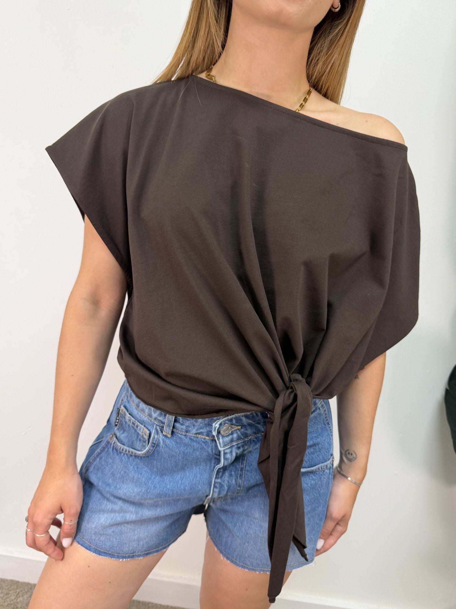 T-shirt in cotone con nodo VICOLO - GiuGiò | Shop online