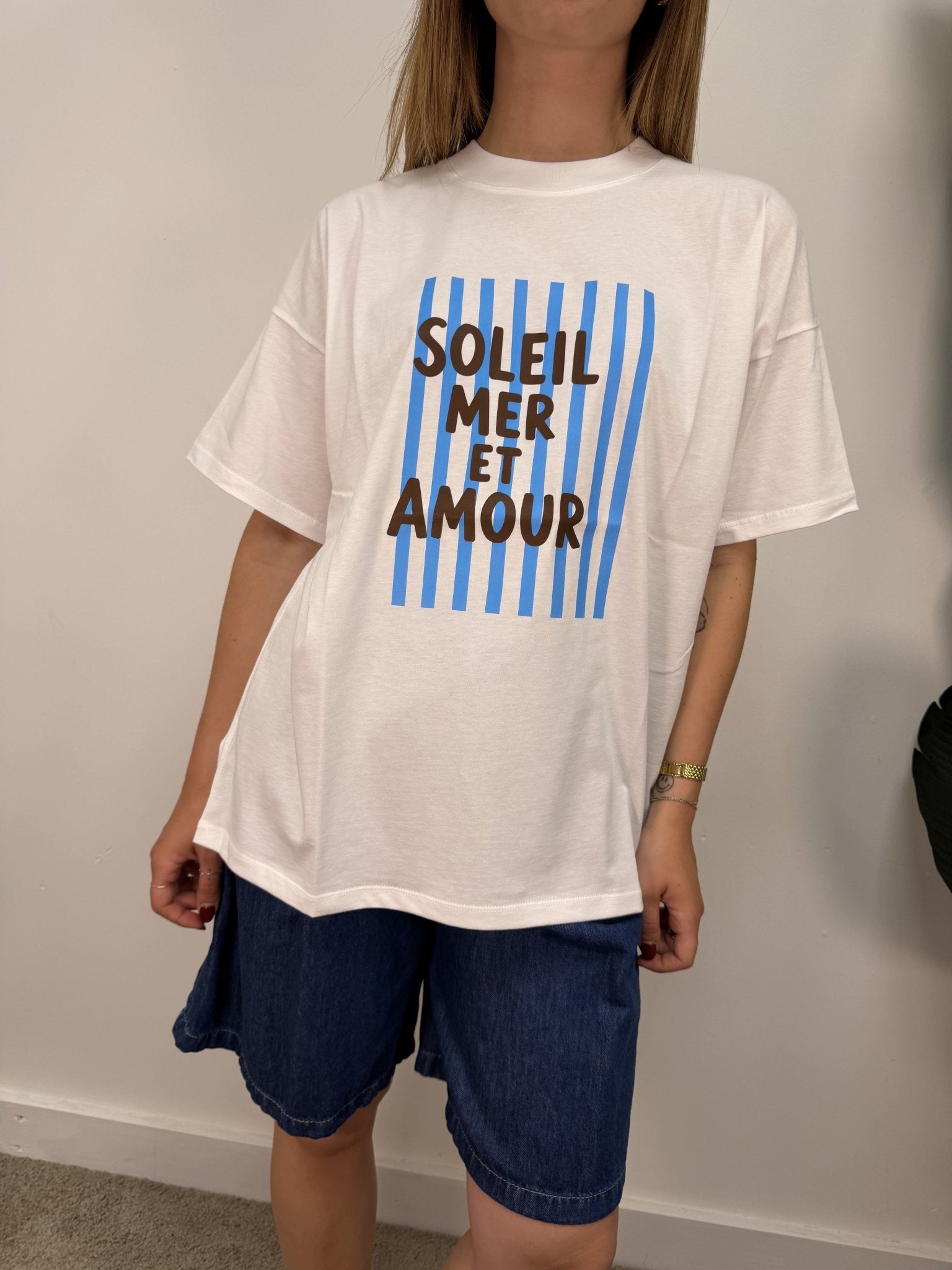 T-Shirt in cotone "Soleil mer et amour" VICOLO - GiuGiò | Shop online
