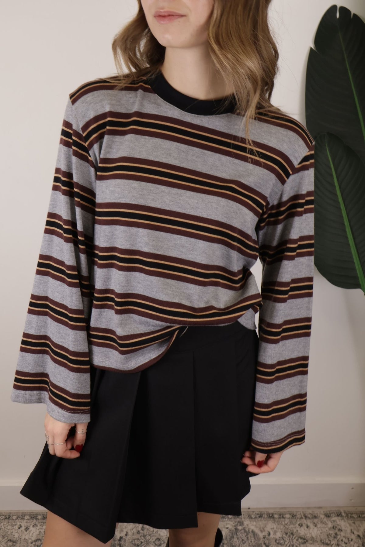 T-shirt in maglia manica ampia a righe HaveOne - GiuGiò | Shop online