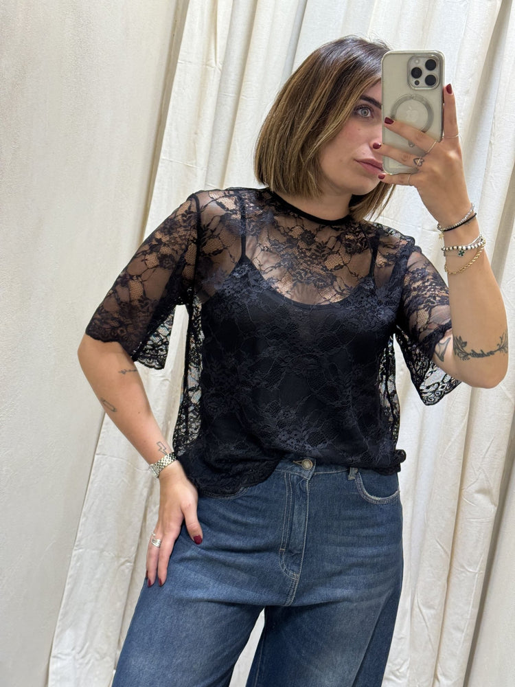 T-Shirt in pizzo + canotta Tensione In - GiuGiò | Shop online