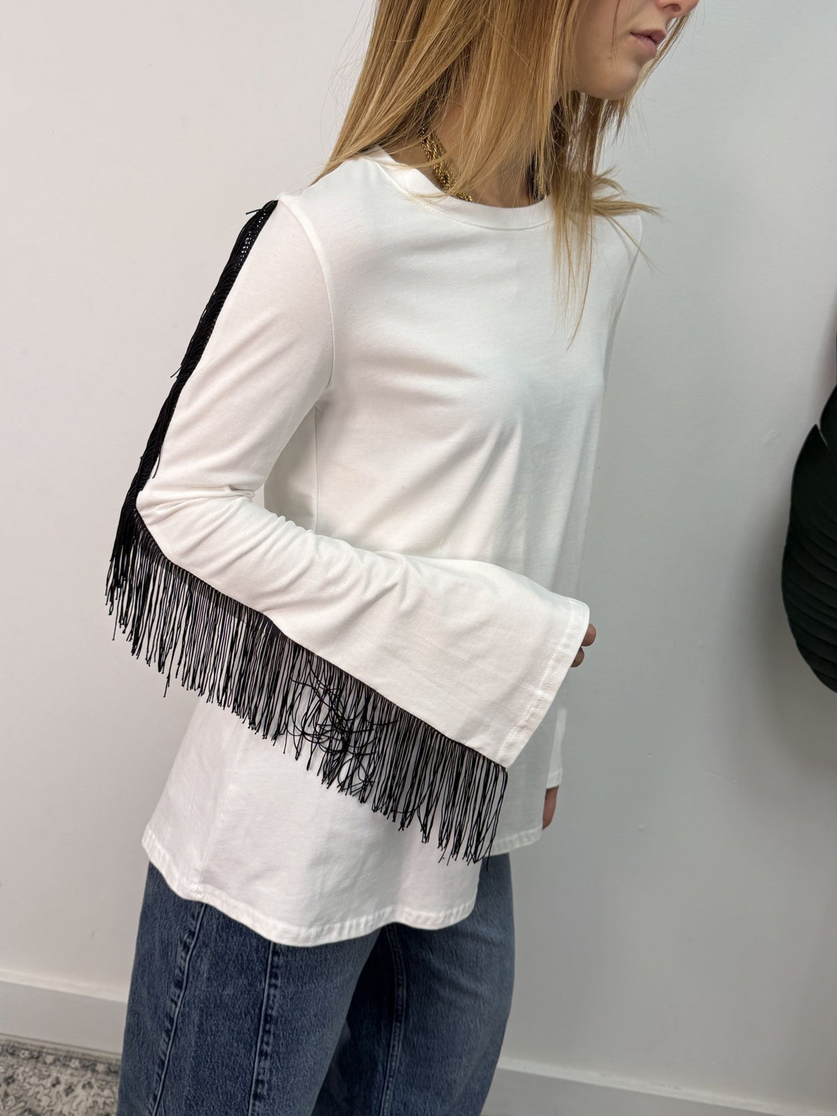 T-shirt manica lunga con frange MyD - GiuGiò | Shop online