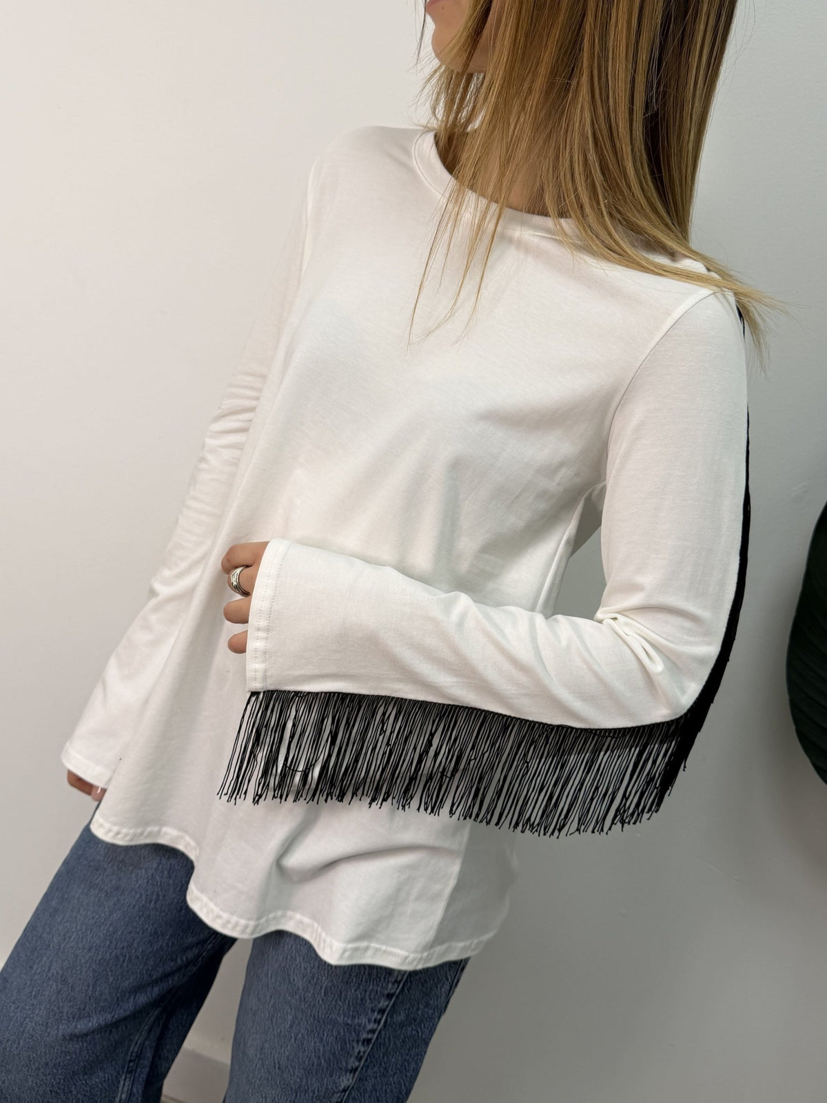 T-shirt manica lunga con frange MyD - GiuGiò | Shop online