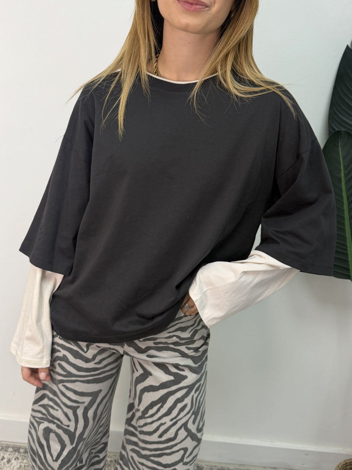 T-shirt over combinata con maniche a contrasto Vicolo - GiuGiò | Shop online