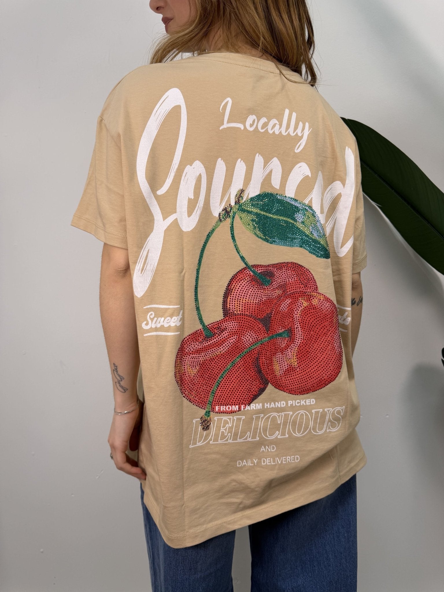 T-Shirt over in cotone con stampa e strass BSB - GiuGiò | Shop online